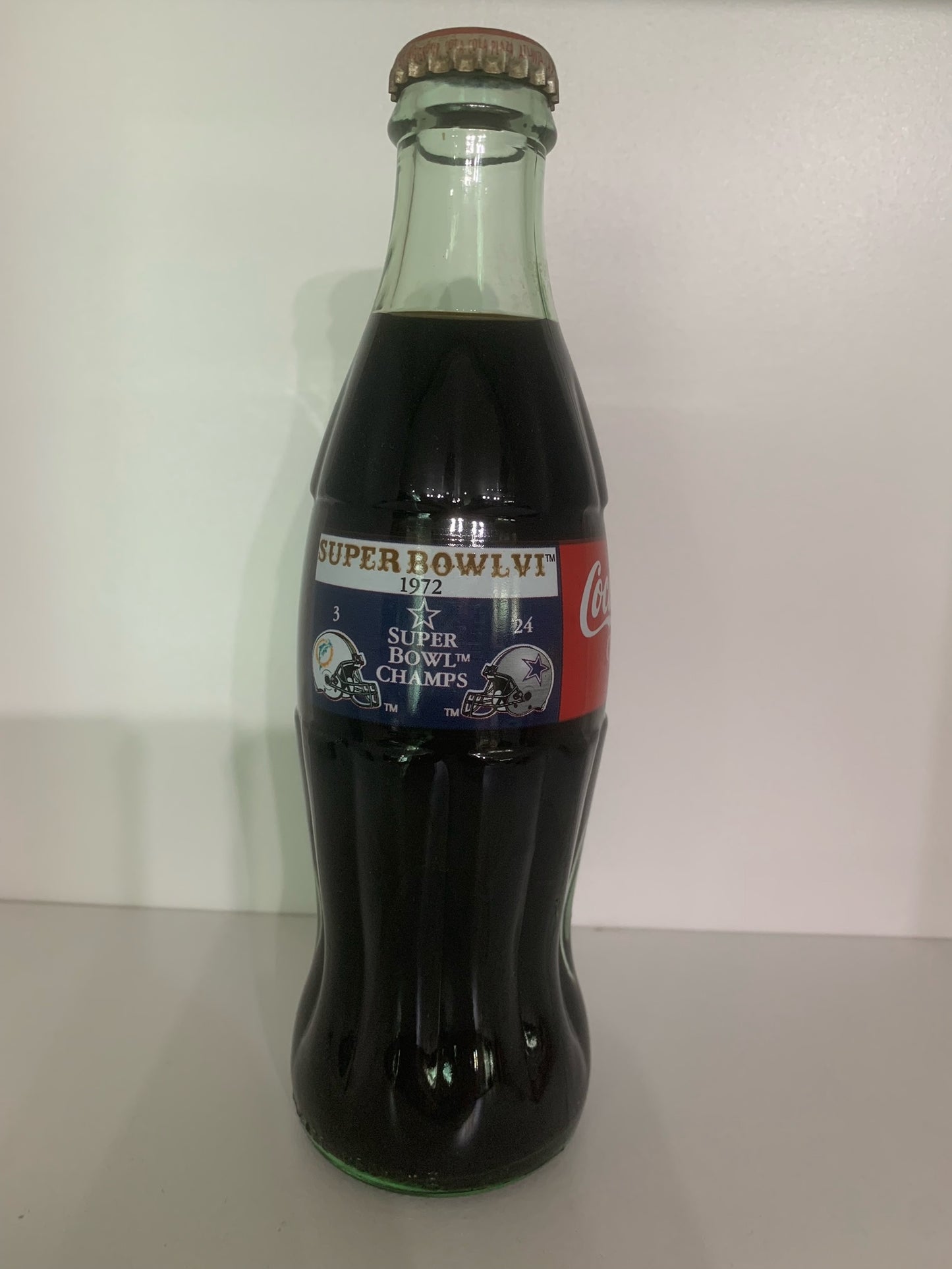 Coca-Cola Coke bottle 237 ml. Super Bowl VI