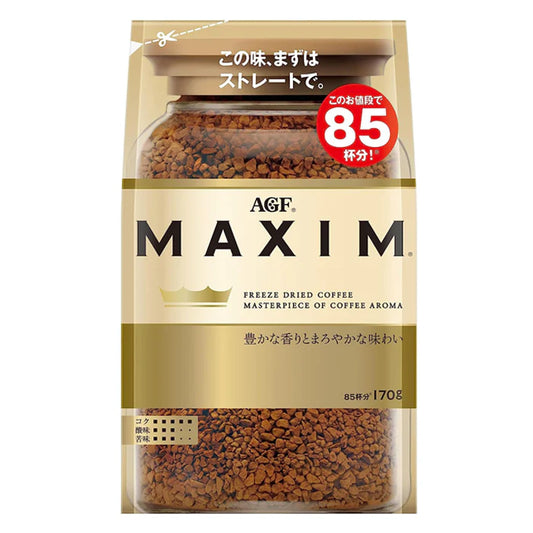 MAXIM Aroma blend Coffee แม็กซิม อโรม่า กาแฟสำเร็จรูป รีฟิล 170g แบบ 85 แก้ว