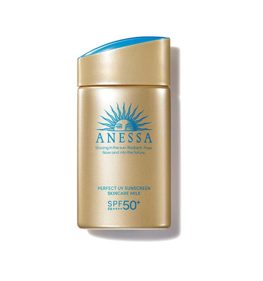 [สูตรใหม่] New !!ANESSA อเนสซ่า เพอร์เฟค ยูวี ซันสกรีน มิลค์ SPF50+ PA++++ 60 ml กันแดดเนื้อน้ำนม